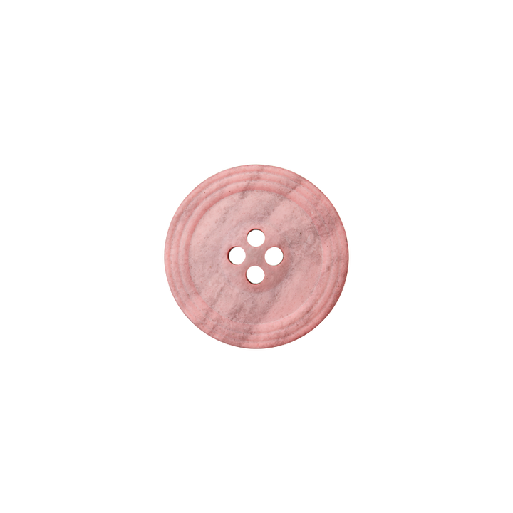 Polyester button 4-holes 18mm rose