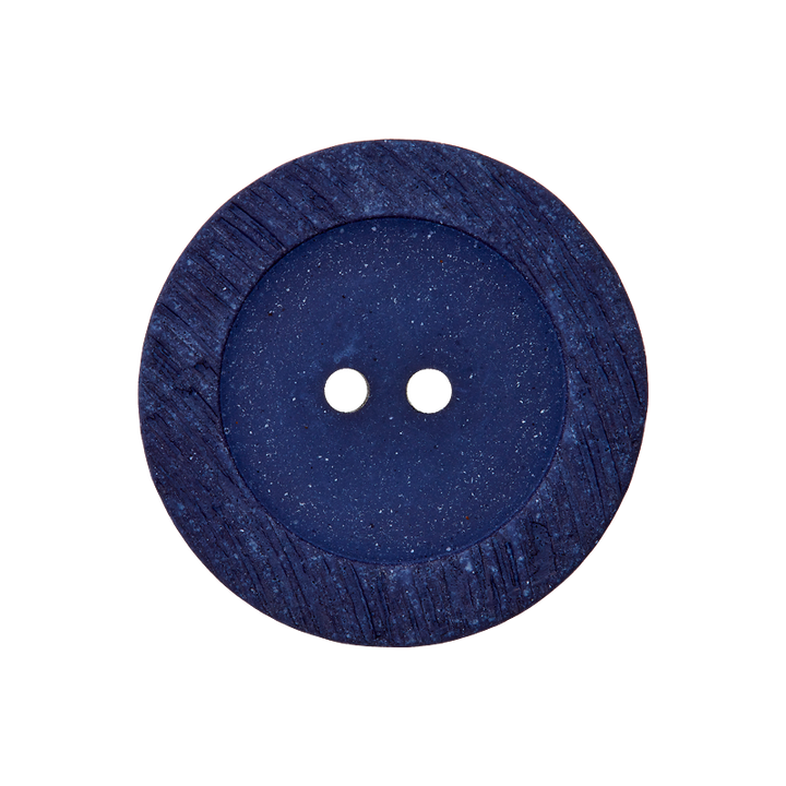 Пуговица из полиэстера, с 2 отверстиями, 20мм, синий цвет