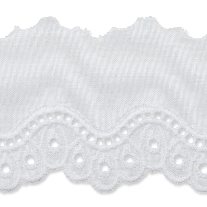 Eyelet embroiderie 40mm white