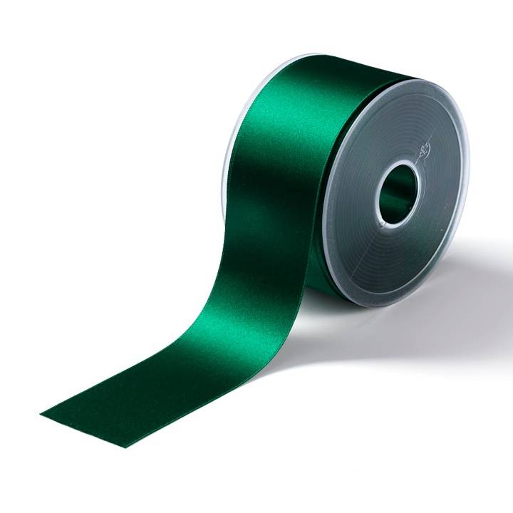 Satin ribbon, 50mm, green