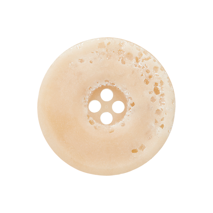 Bouton polyester 4-trous, 23mm, beige