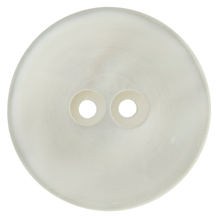 Bouton polyester 2-trous 28mm blanc
