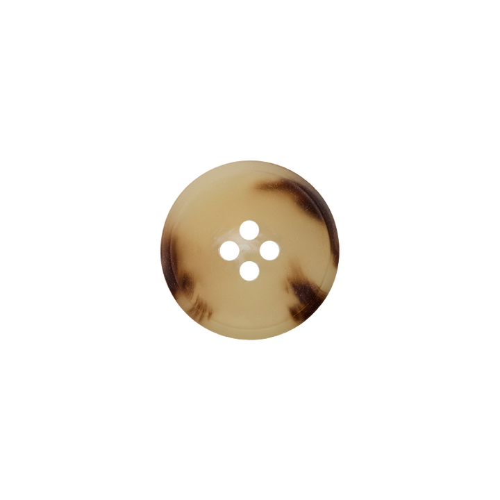Polyester button 4-holes, 15mm, beige