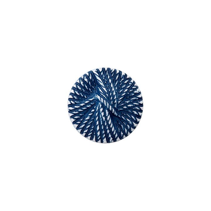 Polyester button shank, Cord optic, 15mm, navy