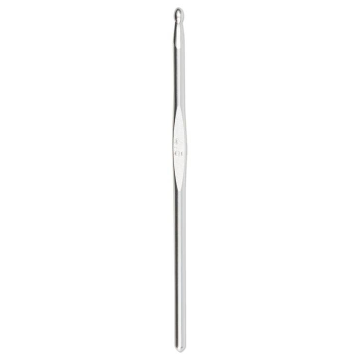 Wool crochet hooks without handle, 14cm, 4.50mm, silver
