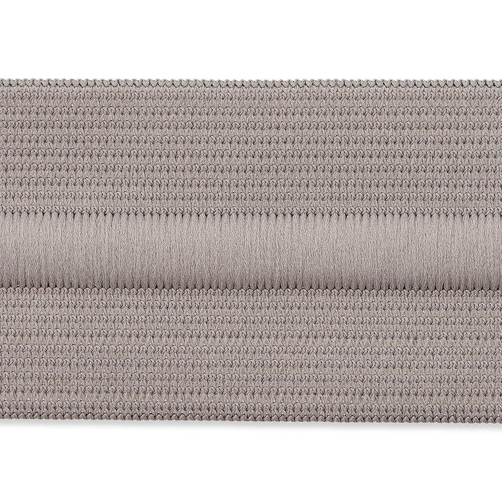 Резиновая тесьма со шнуром, 38 мм, серый, средний цвет