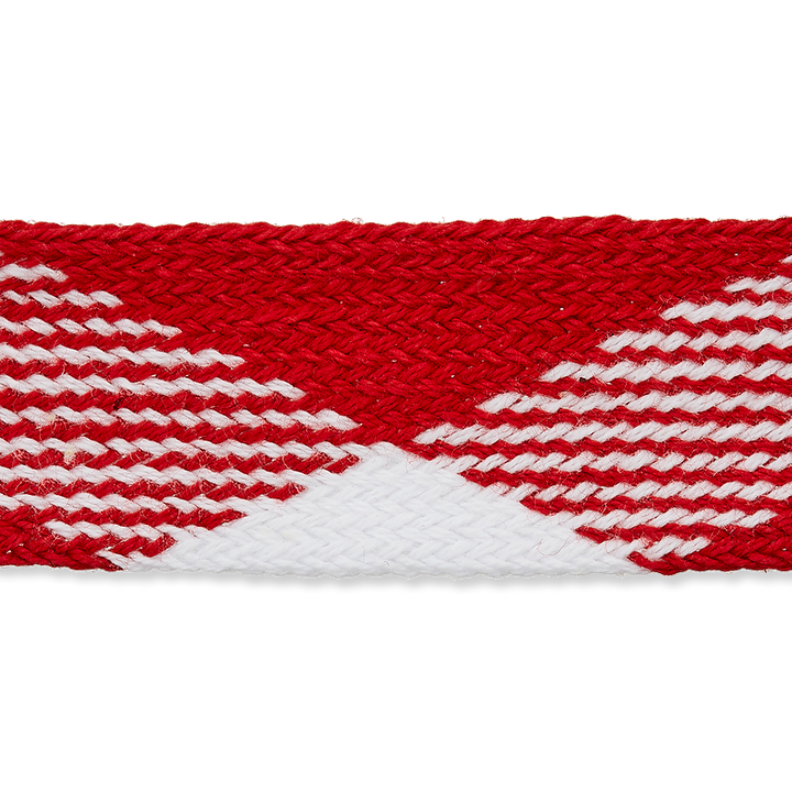 Галун плетеный, 25 мм, красный цвет
