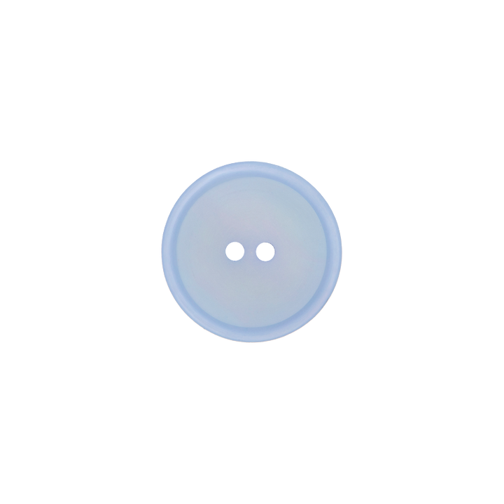 Polyesterknopf 2-Loch, 18mm, hellblau