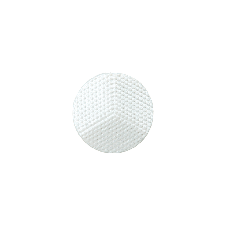 Bouton polyester pied 35mm blanc