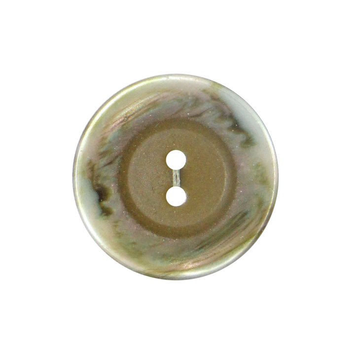 Polyester button 2-holes, matt, 28mm, olive