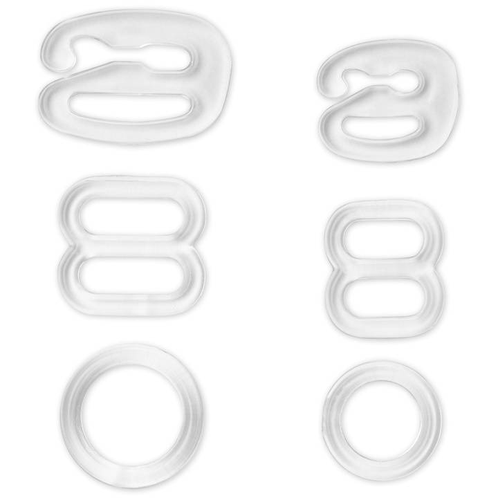 Bra accessories, 6 and 8 mm, transparent