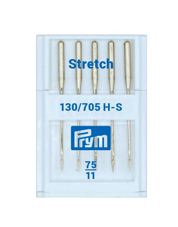 Stretch sewing machine needles with flat shank