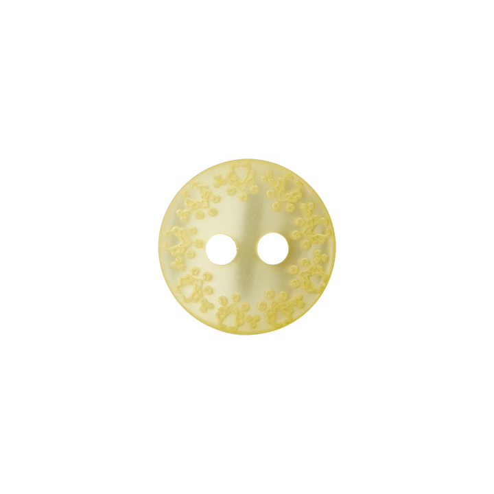 Polyester button 2-holes 11mm yellow