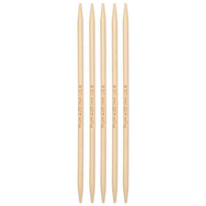 Double-pointed knitting needles Prym 1530, bamboo, 15cm, 4.00mm