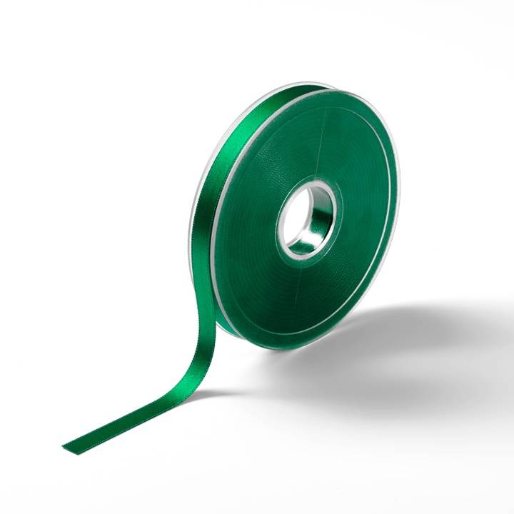 Satin ribbon, 10mm, green