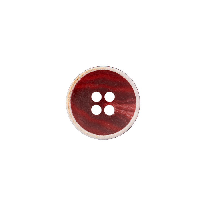 Пуговица из полиэстера, с 4 отверстиями, 18 мм, цвет красный, темный