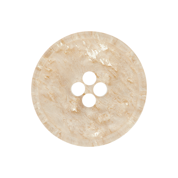Polyester button 4-holes, 20mm, beige