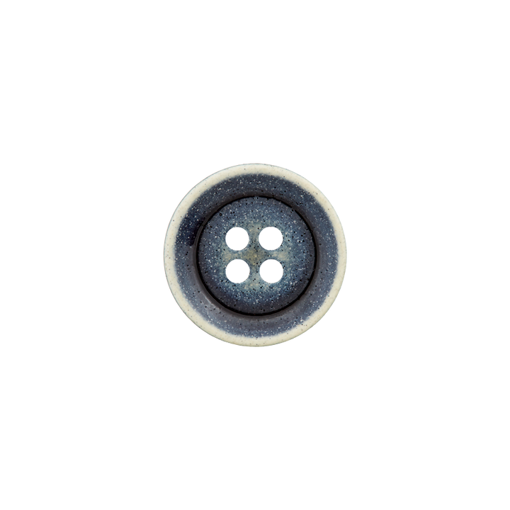 Polyester button 4-holes ,15mm, navy