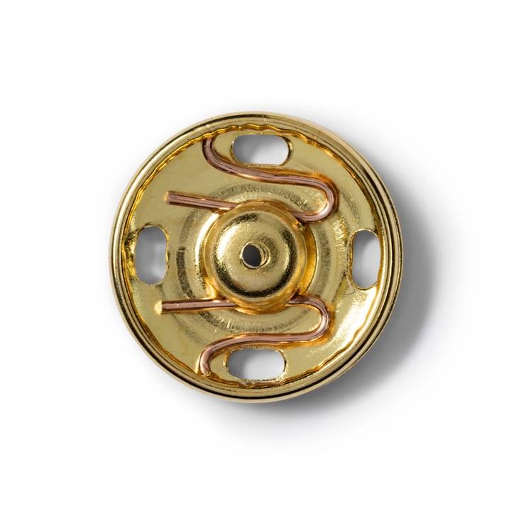 Snap fasteners, 17mm, gold-coloured