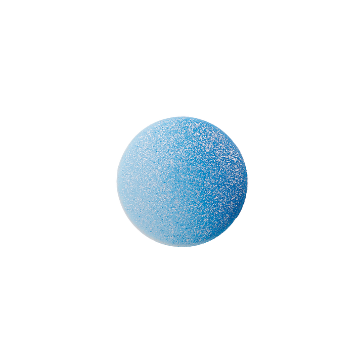 Polyester button shank, Glitter, 12mm, blue