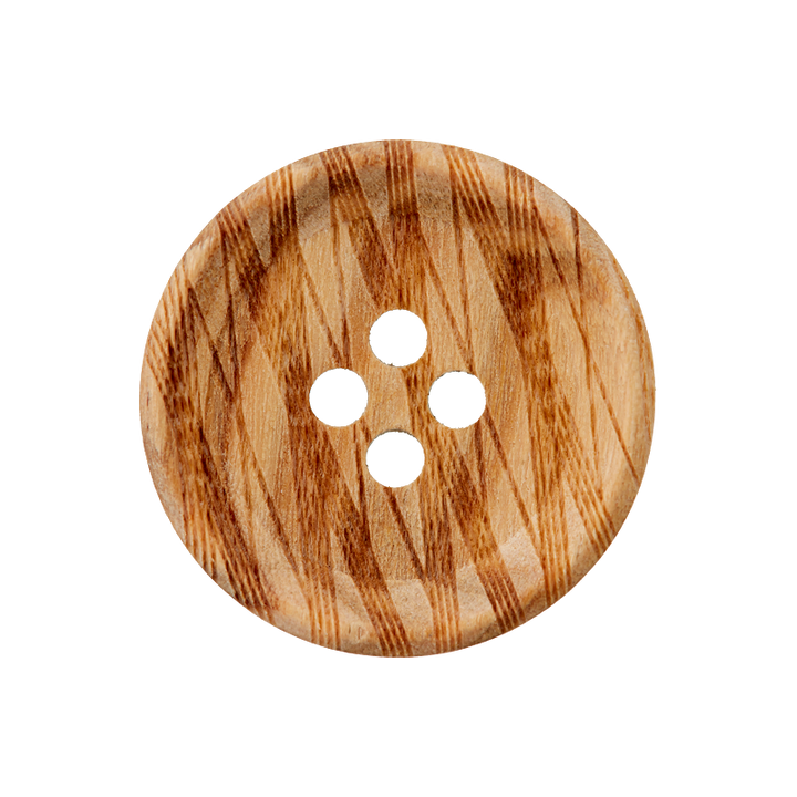 Wood button 4-holes, 20mm, beige