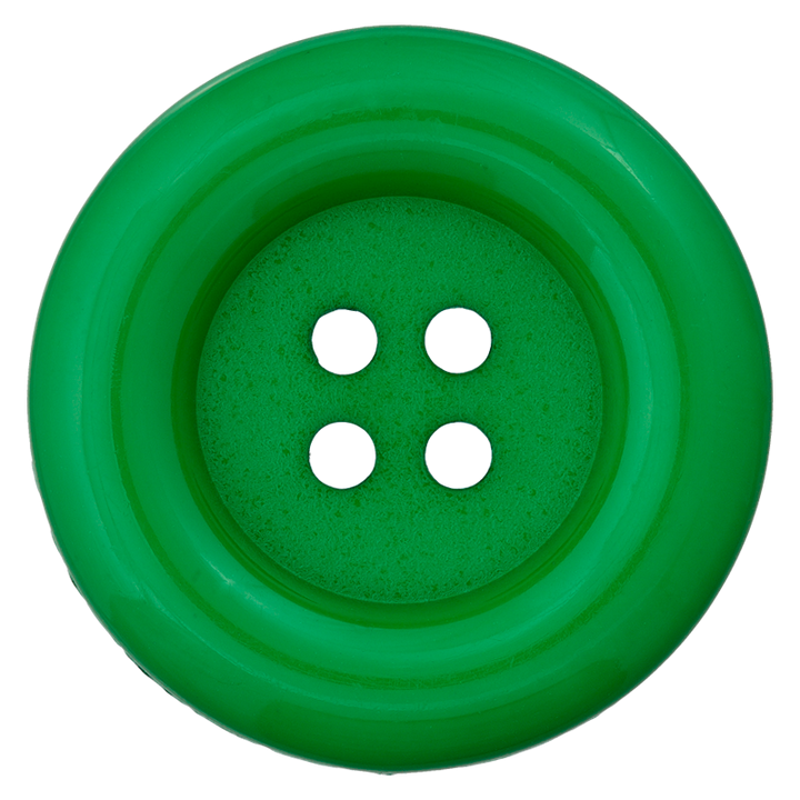 Polyesterknopf 4-Loch, Karneval, 38mm, hellgrün