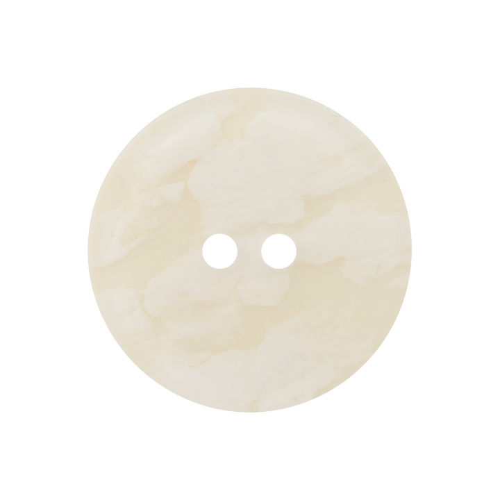 Polyester button 2-holes, 25mm, cream