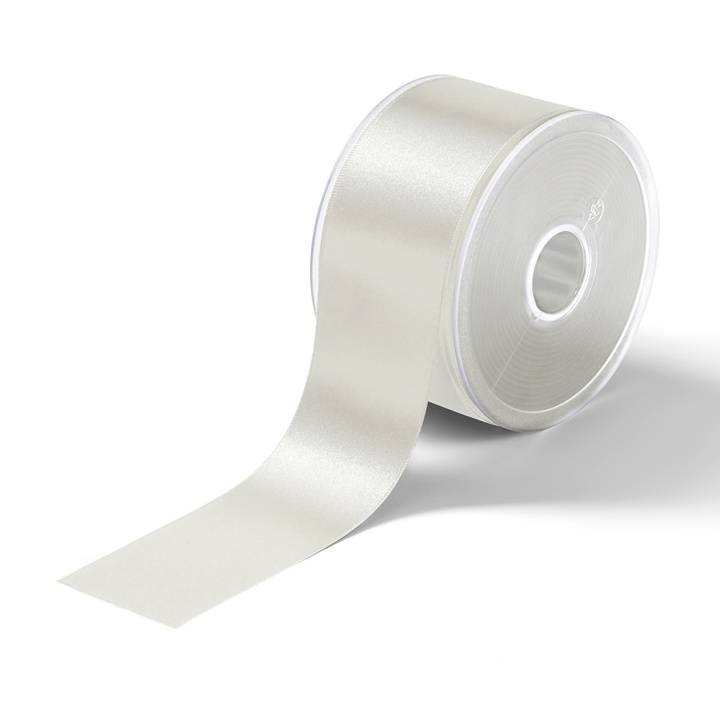 Satin ribbon, 50mm, pearl