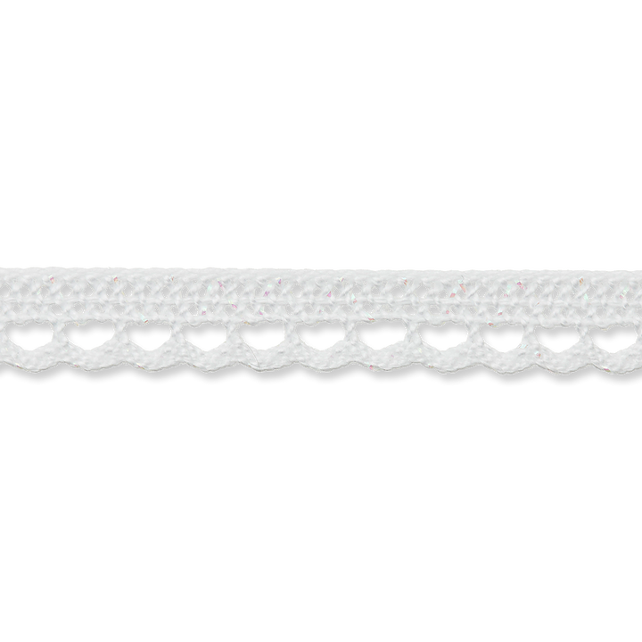 Коклюшечное кружево, 10 мм, белый цвет