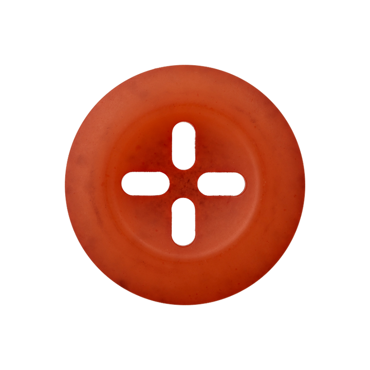 Polyester button 4-holes, 23mm, rust