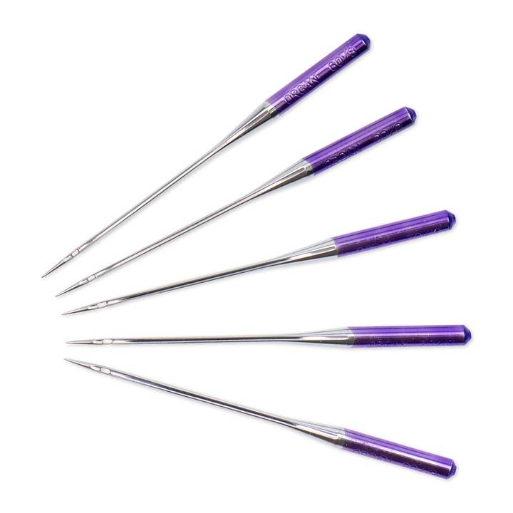 Microtex sewing machine needles with flat shank