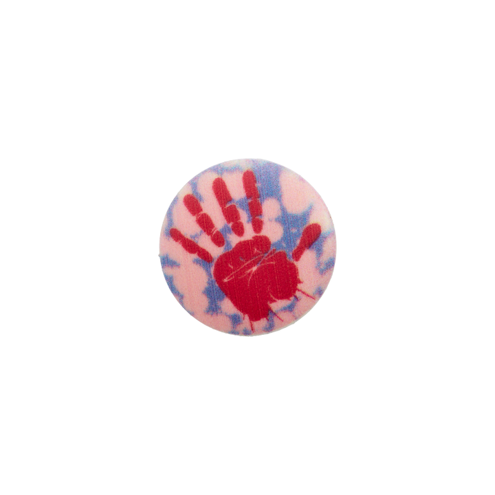 Polyamide button shank, Hand, 18mm, multicoloured