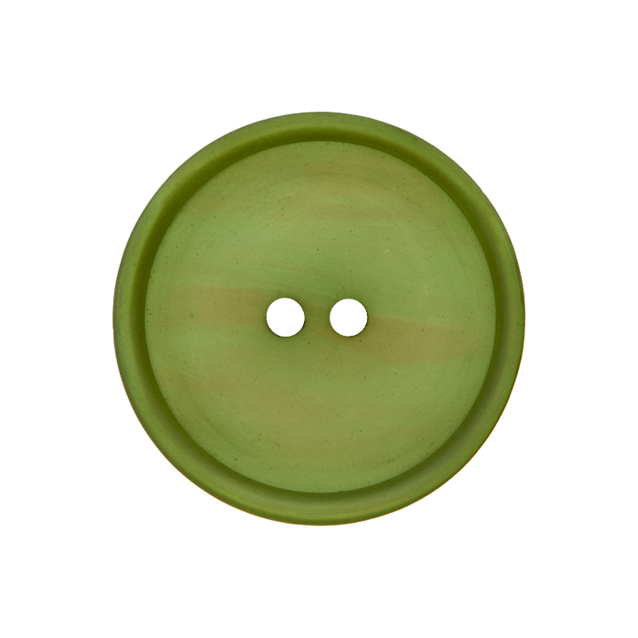 Пуговица из полиэстера, с 2 отверстиями, 23мм, цвет зеленый, средний