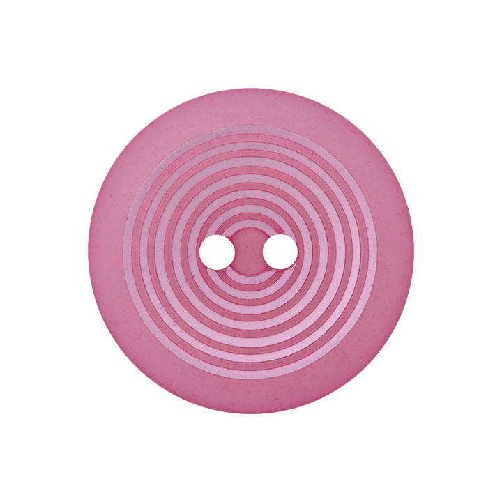Polyesterknopf 2-Loch, Kreise, 23mm, hellviolett