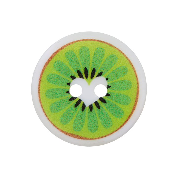Пуговица перламутровая, с 2 отверстиями, «Киви», 20 мм, цвет зеленый, светлый
