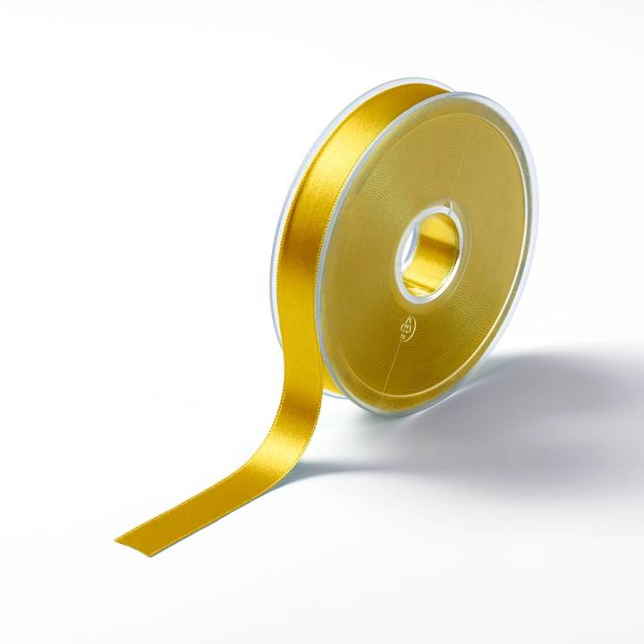 Satin ribbon, 15mm, yellow