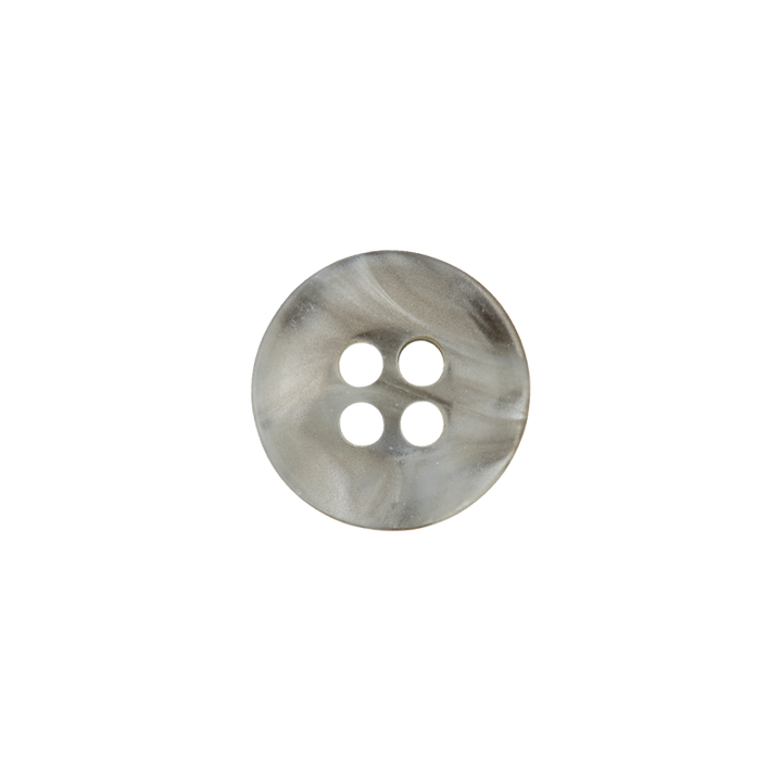 Polyester button 4-holes 11mm light grey