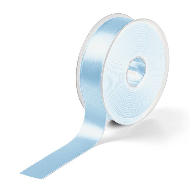 Satin ribbon, 25mm, light blue, 3m
