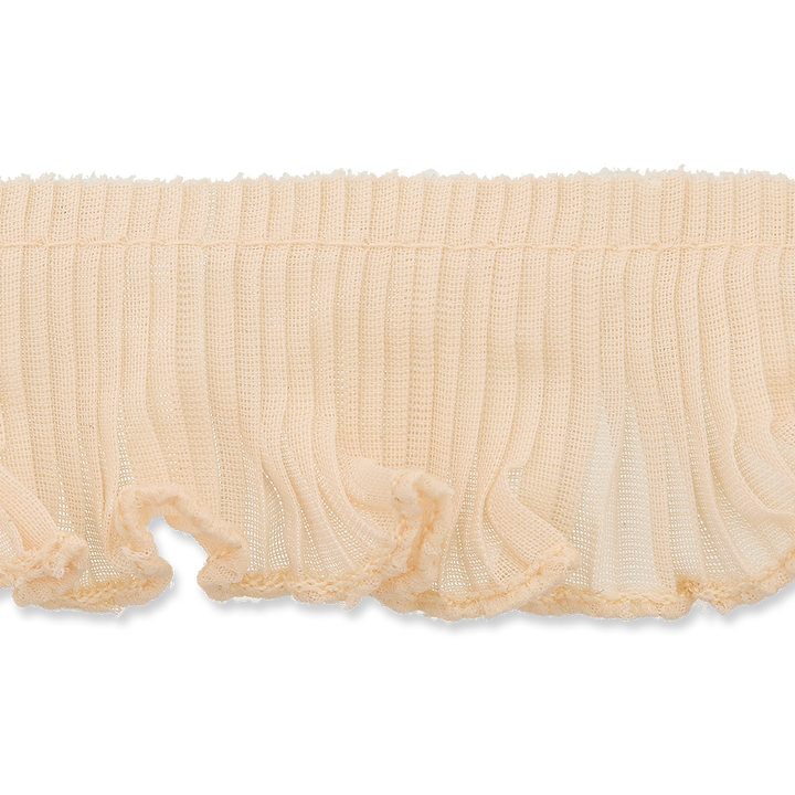 Pleated frill, 35mm, beige