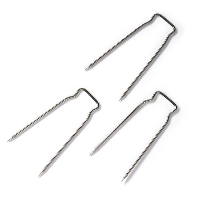 Loose cover pins, double-pointed, silver-coloured, 6 items
