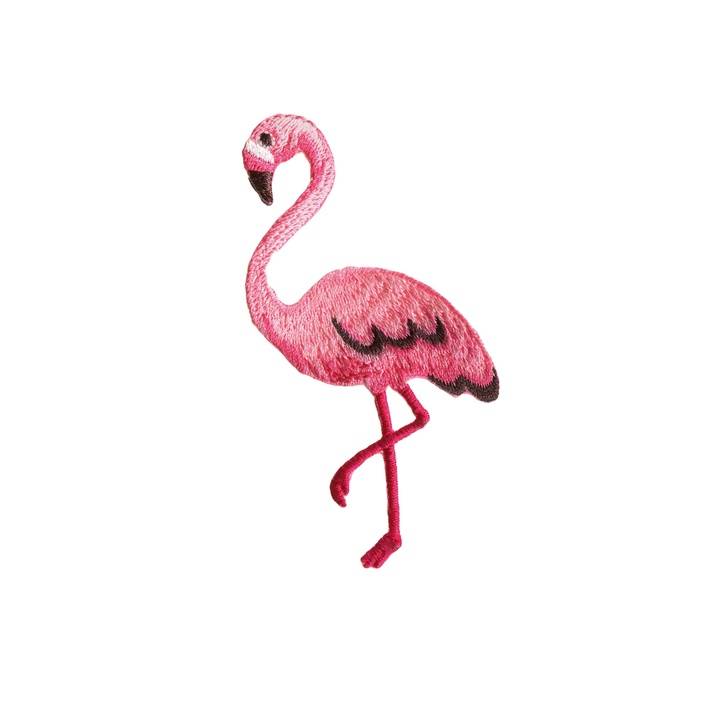Аппликация Фламинго, цвет розовый яркий