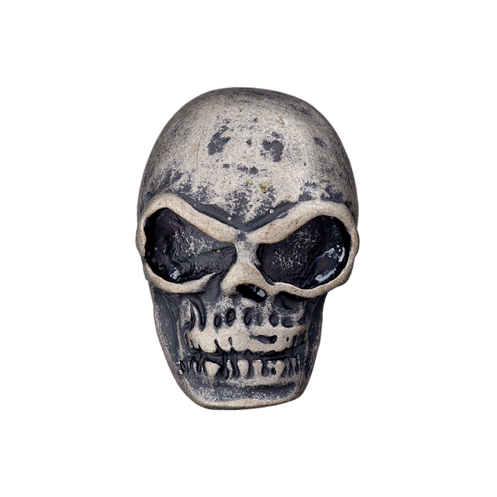 Metal button shank Skull 25mm silver