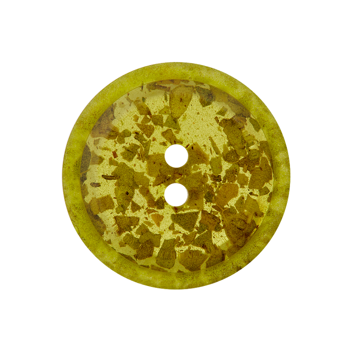 Tee/Polyesterknopf 2-Loch, recycelt, 23mm, hellgrün