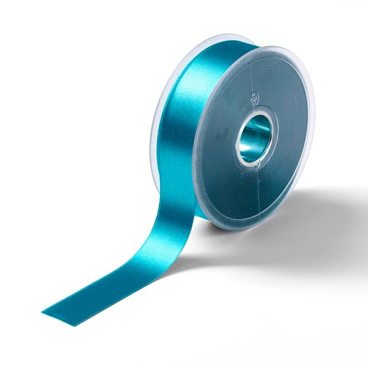 Satin ribbon, 25mm, turquoise