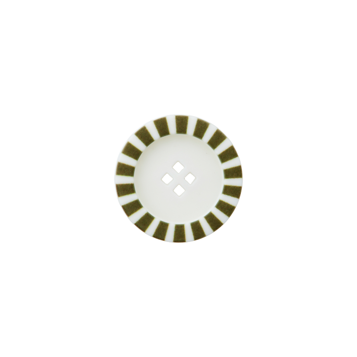 Polyesterknopf 4-Loch, 18mm, oliv