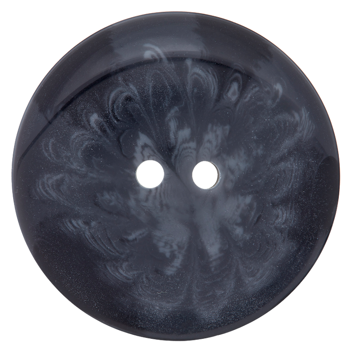 Polyester button 2-holes, 38mm, dark grey