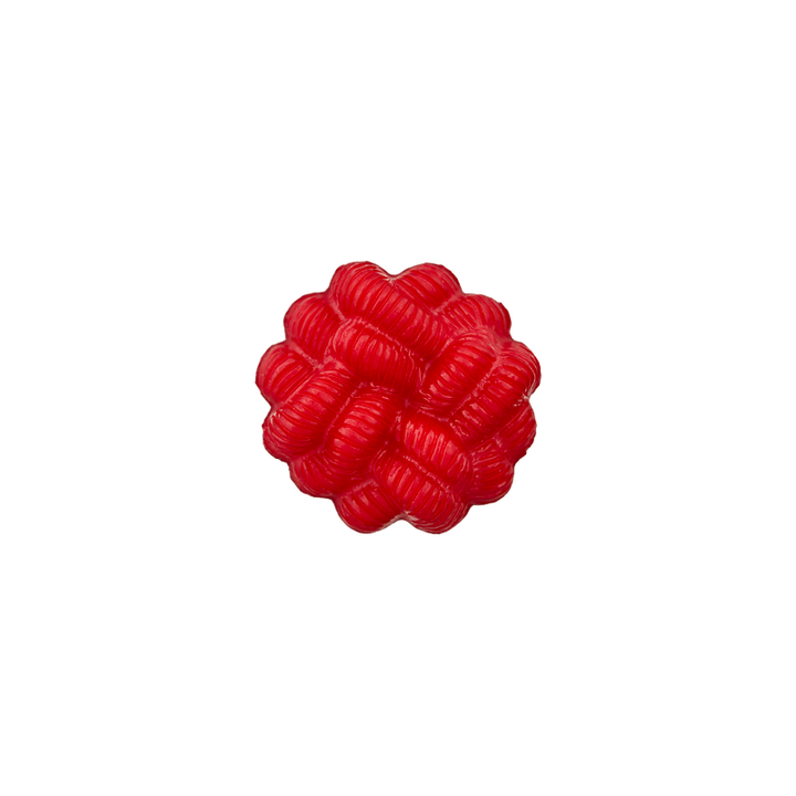 Polyester button shank, 12mm, red