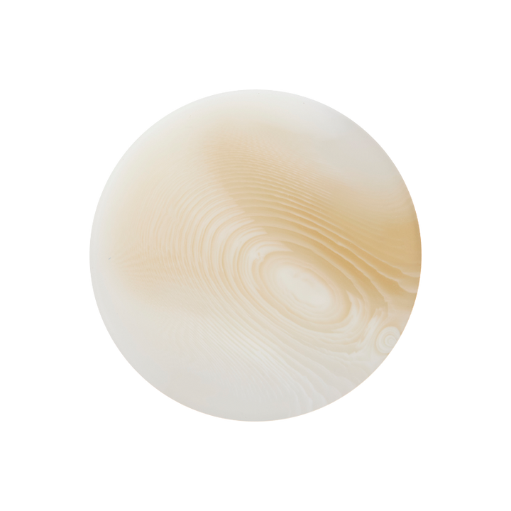 Bouton polyester pied, 23mm, créme