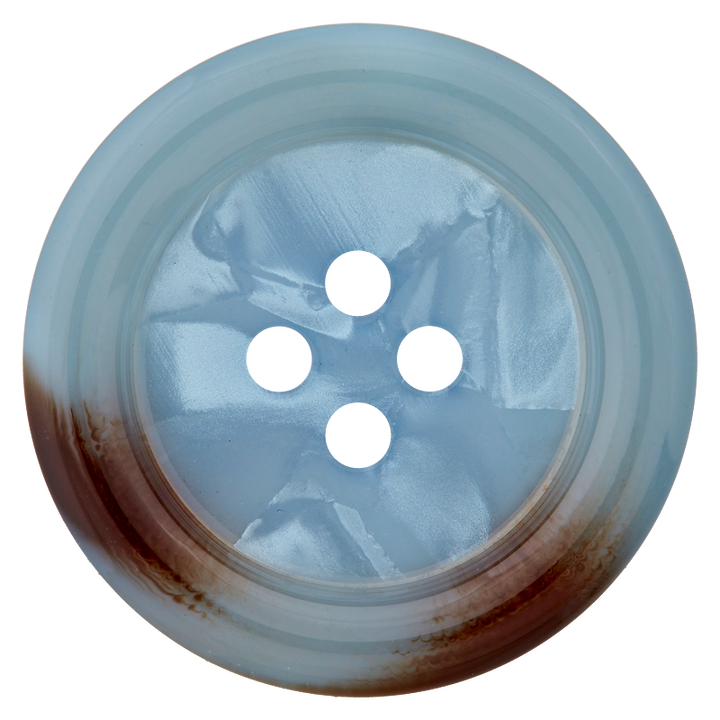 Polyester button 4-holes, 28mm, light blue