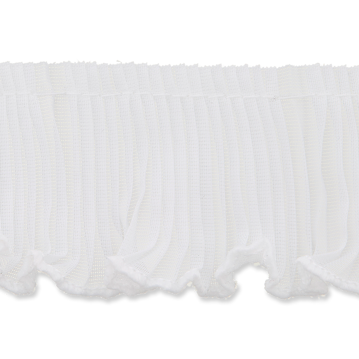 Ruche plissé, 23mm, blanc